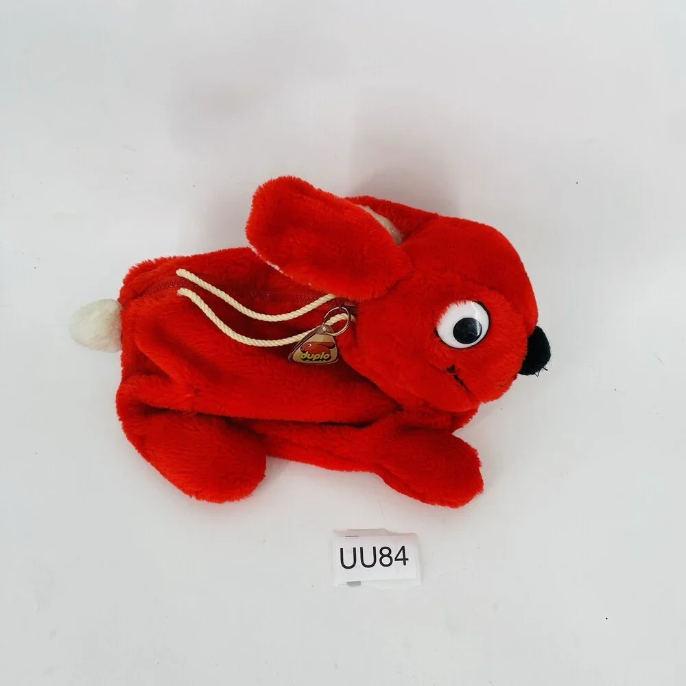 Vintage 1984 LEGO Duplo Red Bunny Rabbit Storage Bag Purse Blocks Carry Case